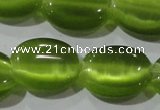 CCT703 15 inches 10*12mm oval cats eye beads wholesale