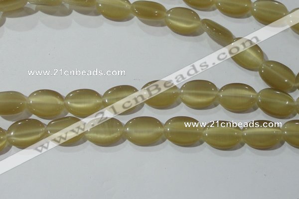 CCT723 15 inches 10*14mm oval cats eye beads wholesale