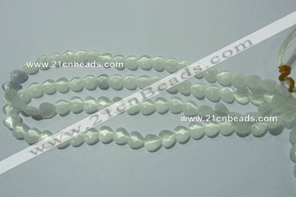 CCT960 15 inches 10*10mm faceted heart cats eye beads wholesale