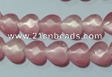 CCT962 15 inches 10*10mm faceted heart cats eye beads wholesale