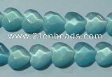 CCT963 15 inches 10*10mm faceted heart cats eye beads wholesale