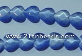 CCT964 15 inches 10*10mm faceted heart cats eye beads wholesale