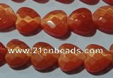 CCT971 15 inches 12*12mm faceted heart cats eye beads wholesale