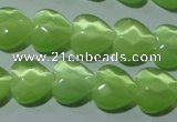 CCT972 15 inches 12*12mm faceted heart cats eye beads wholesale