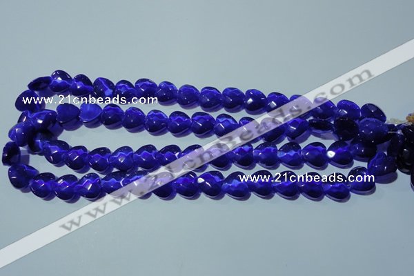 CCT974 15 inches 12*12mm faceted heart cats eye beads wholesale