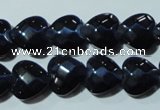 CCT975 15 inches 12*12mm faceted heart cats eye beads wholesale