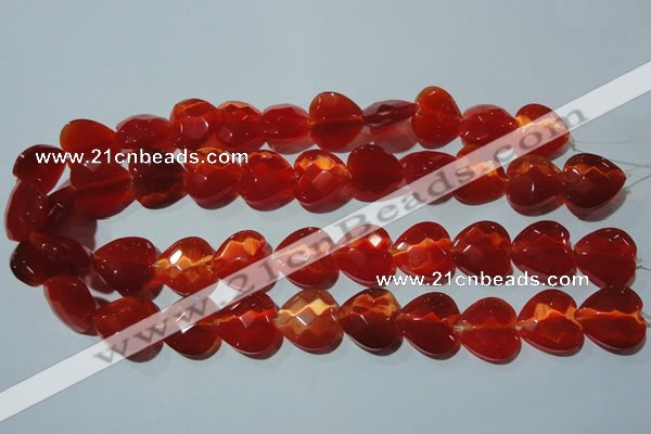 CCT993 15 inches 18*18mm faceted heart cats eye beads wholesale