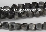 CCU100 15.5 inches 6*6mm cube black labradorite beads wholesale