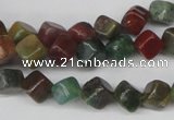 CCU107 15.5 inches 6*6mm cube Indian agate beads wholesale