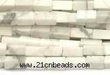 CCU1080 15 inches 2*4mm cuboid white howlite beads