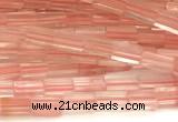 CCU1088 15 inches 2*4mm cuboid cherry quartz beads