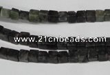 CCU11 15.5 inches 4*4mm cube ruby zoisite beads wholesale