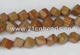 CCU110 15.5 inches 6*6mm cube grain stone beads wholesale