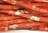CCU1121 15 inches 2*4mm cuboid imitation sea sediment jasper beads