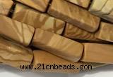 CCU1149 15 inches 4*13mm cuboid wooden jasper beads