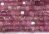 CCU1328 15 inches 2.5mm faceted cube tourmaline beads