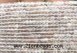 CCU1600 15 inches 2.5mm faceted cube white crystal beads