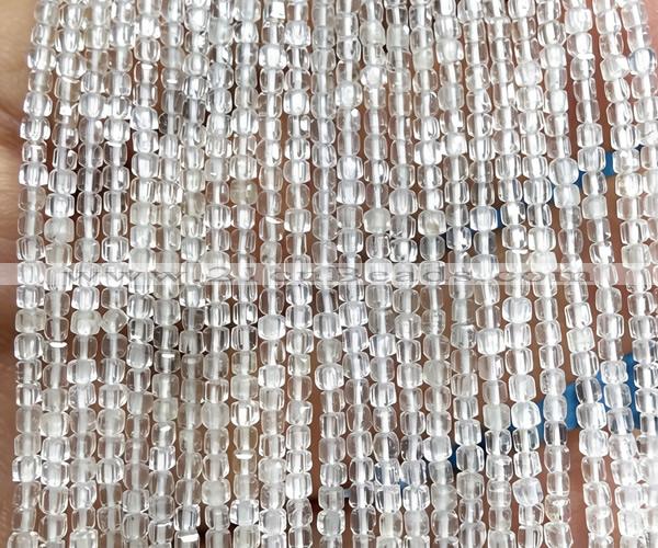 CCU1618 15 inches 2.5mm faceted cube topaz quartz beads