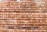 CCU1634 15 inches 2.5mm faceted cube golden sunstone beads