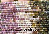 CCU1645 15 inches 2.5mm faceted cube rainbow tourmaline beads