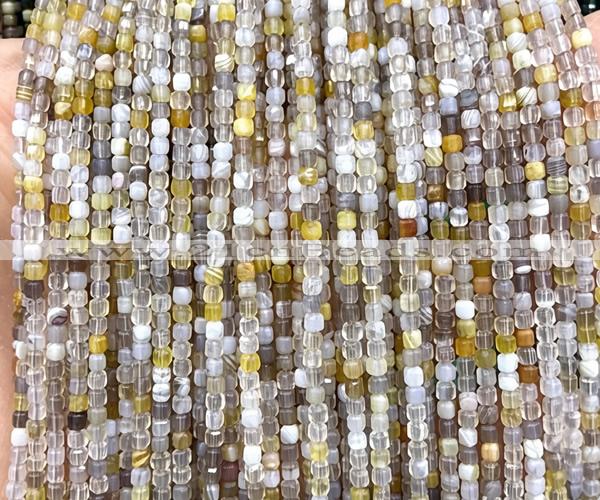 CCU1695 15 inches 2.5mm faceted cube Botswana agate beads