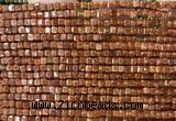 CCU1730 15 inches 2.5mm faceted cube goldstone beads wholesale