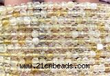 CCU1812 15 inches 4mm faceted cube citrine beads wholesale