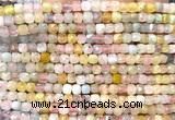CCU1840 15 inches 4mm faceted cube morganite gemstone beads