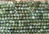 CCU1850 15 inches 4mm faceted cube green apatite beads