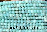 CCU1882 15 inches 4mm faceted cube amazonite gemstone beads