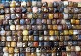 CCU1905 15 inches 4mm faceted cube pietersite gemstone beads