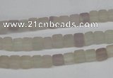 CCU22 15.5 inches 5*5mm cube rainbow fluorite beads wholesale