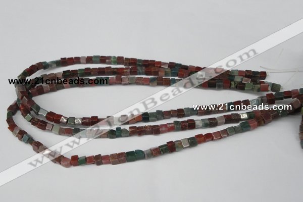 CCU26 15.5 inches 5*5mm cube Indian agate beads wholesale