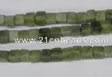 CCU28 15.5 inches 5*5mm cube Canadian jade beads wholesale