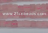CCU300 15.5 inches 4*4mm cube rose quartz beads wholesale