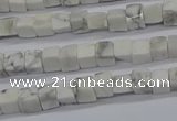 CCU302 15.5 inches 4*4mm cube white howlite beads wholesale