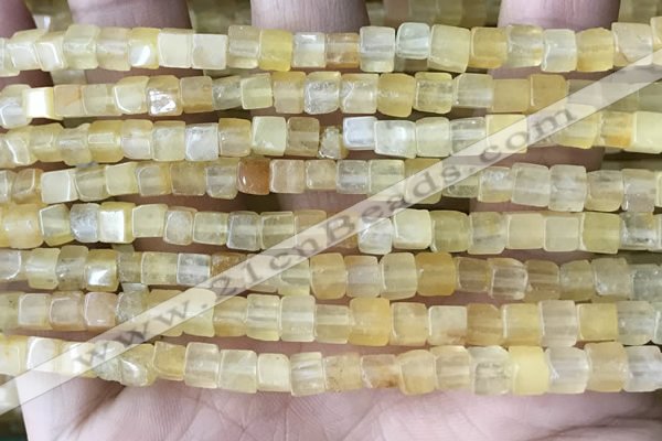 CCU450 15.5 inches 4*4mm cube yellow aventurine beads wholesale