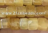 CCU451 15.5 inches 4*4mm cube yellow aventurine beads wholesale