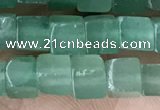 CCU452 15.5 inches 4*4mm cube green aventurine beads wholesale