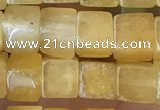 CCU480 15.5 inches 6*6mm cube yellow aventurine beads wholesale