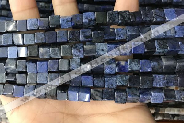 CCU488 15.5 inches 6*6mm cube blue dumortierite beads wholesale