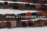 CCU49 15.5 inches 6*6mm cube red tiger eye beads wholesale