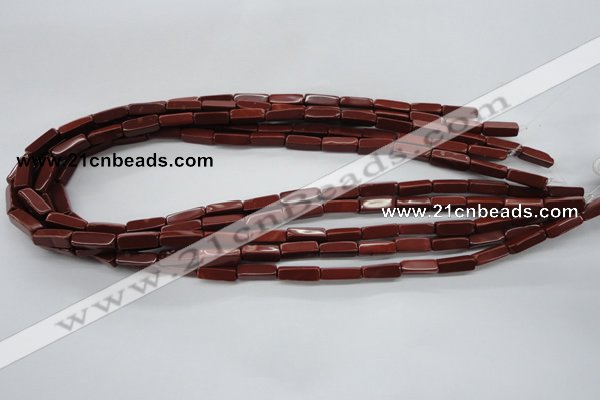 CCU502 15.5 inches 4*13mm cuboid red jasper beads wholesale