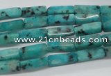 CCU510 15.5 inches 4*13mm cuboid sesame jasper beads wholesale