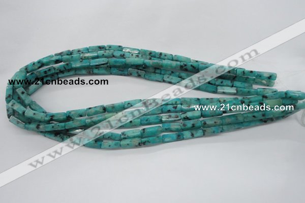 CCU510 15.5 inches 4*13mm cuboid sesame jasper beads wholesale