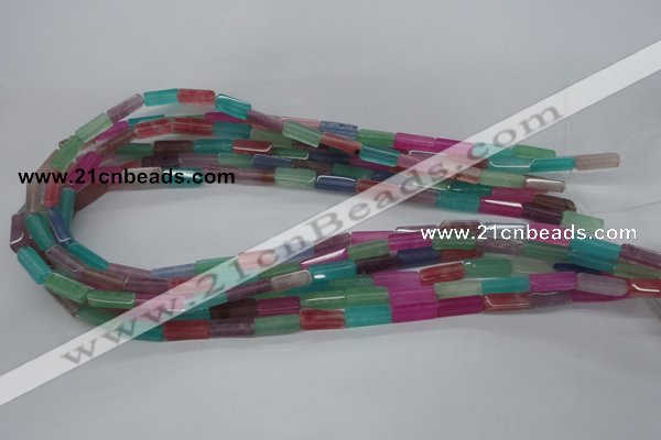 CCU515 15.5 inches 4*13mm cuboid mixed quartz beads wholesale