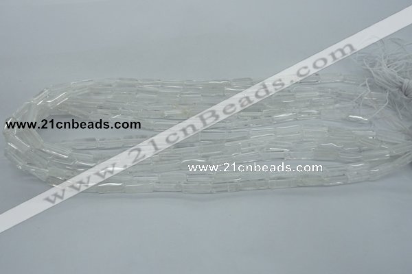 CCU516 15.5 inches 4*13mm cuboid white crystal beads wholesale