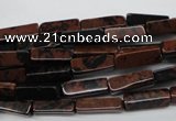 CCU523 15.5 inches 4*13mm cuboid mahogany obsidian beads wholesale