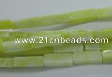 CCU524 15.5 inches 4*13mm cuboid lemon jade beads wholesale