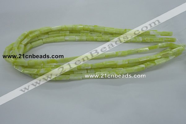 CCU524 15.5 inches 4*13mm cuboid lemon jade beads wholesale